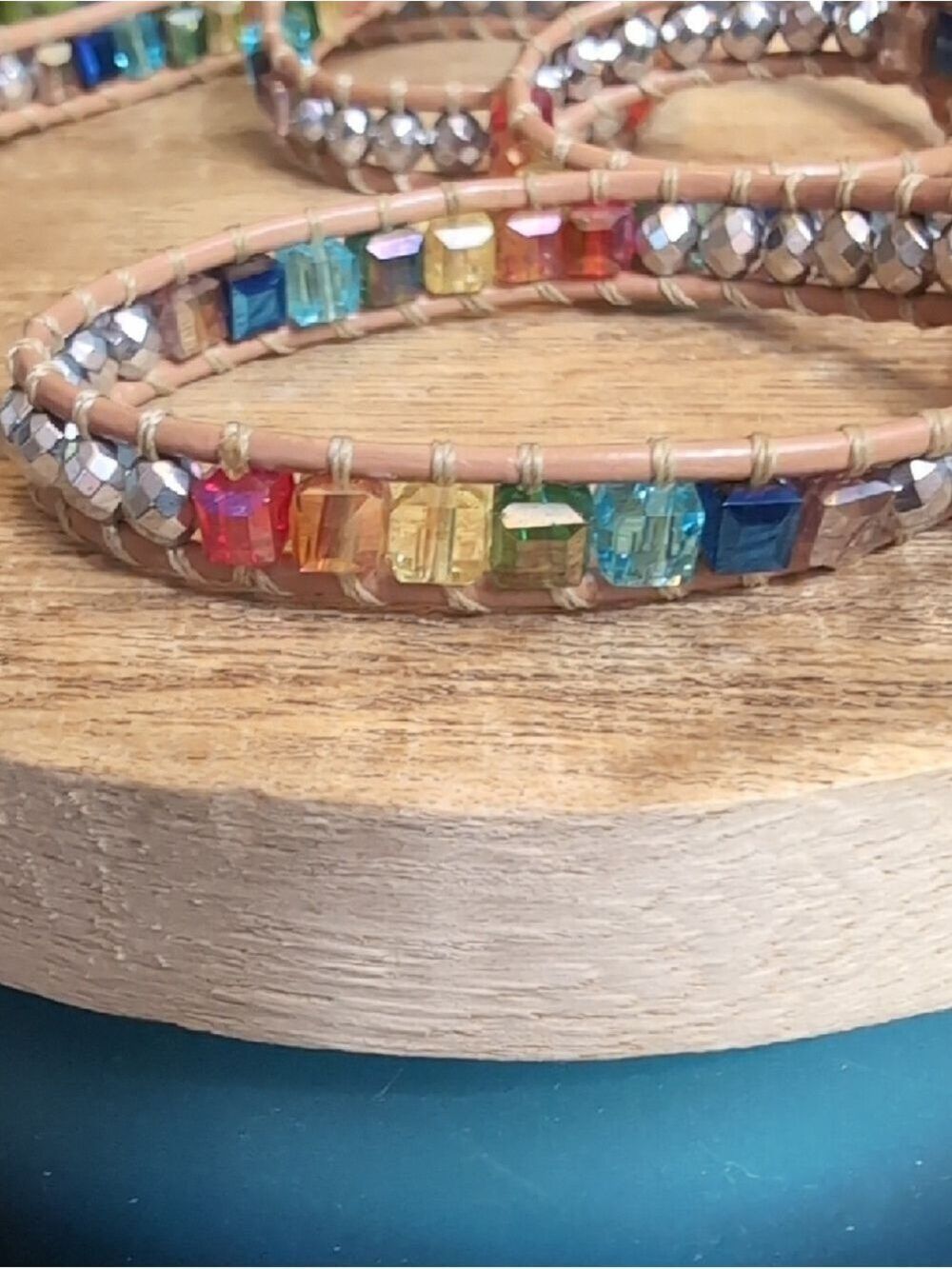 Handmade Rainbow Wrap Bracelet By Spunky Soul
